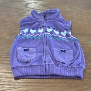 Carter's Purple Heart Pattern Vest